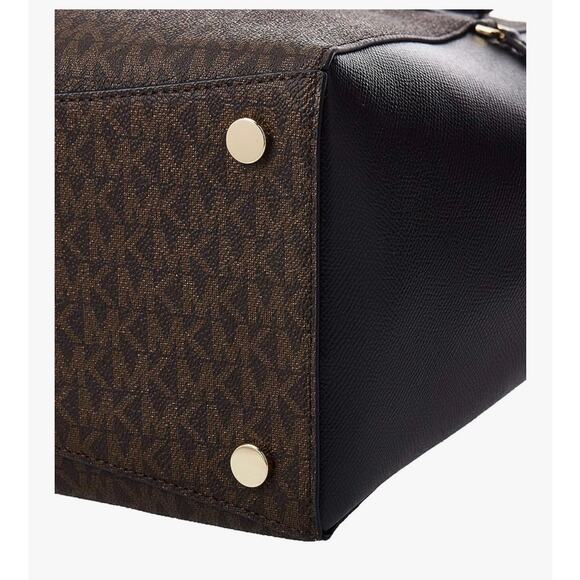 Michael Kors Voyager Brown/Black EW Tote 14.75 x 11 x 6.25” Style 30F8GV6T4B - Picture 4 of 6